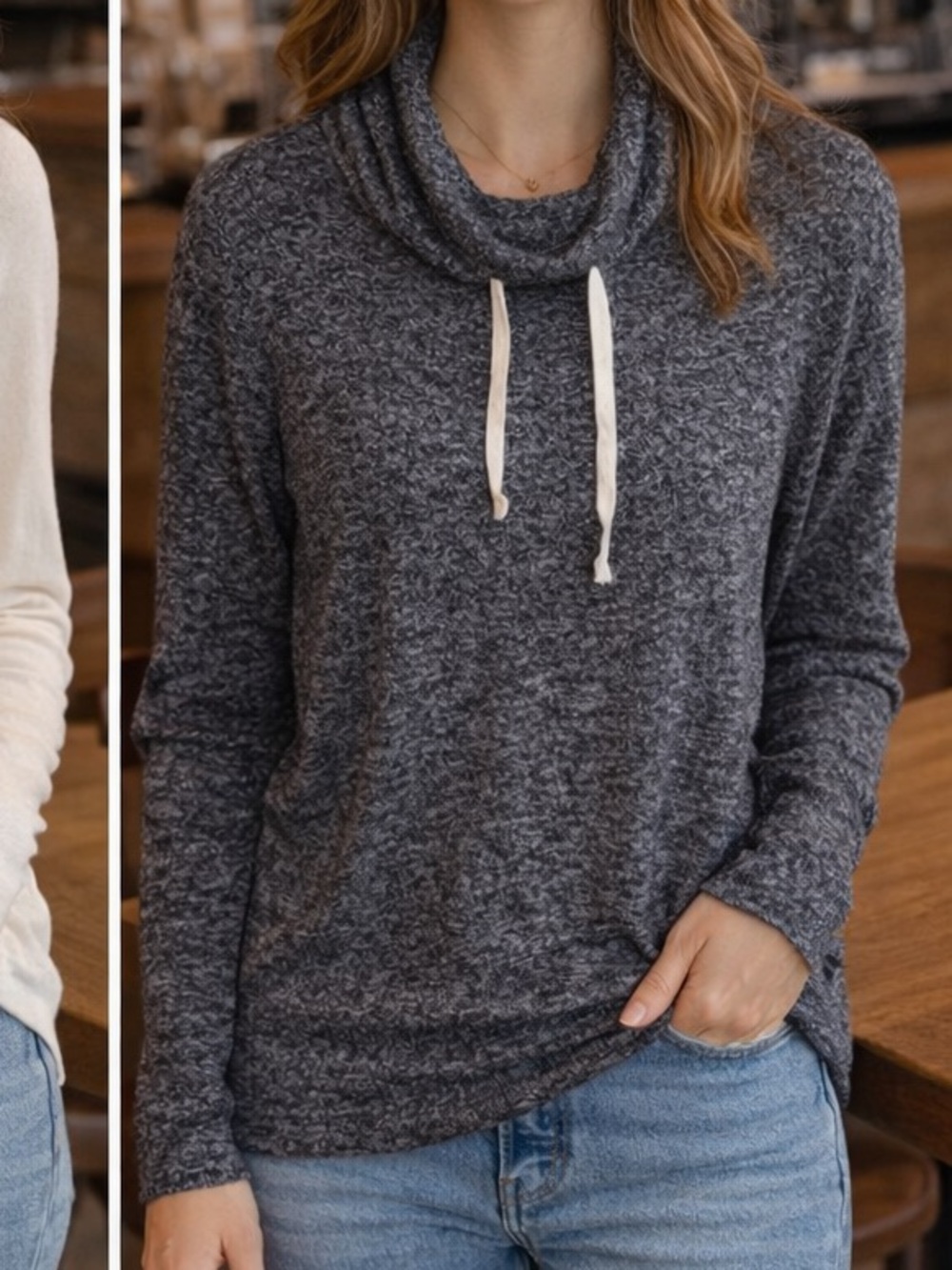 J. Crew Cowl Neck Sweater Soft Cotton Blend